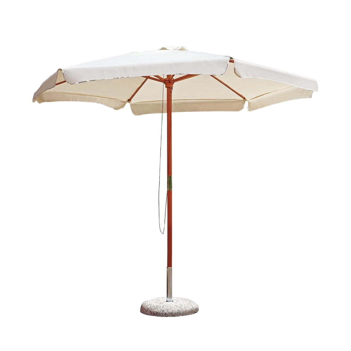 Gharab 285cm Wooden Central Pole Garden Parasol Kedels — 1