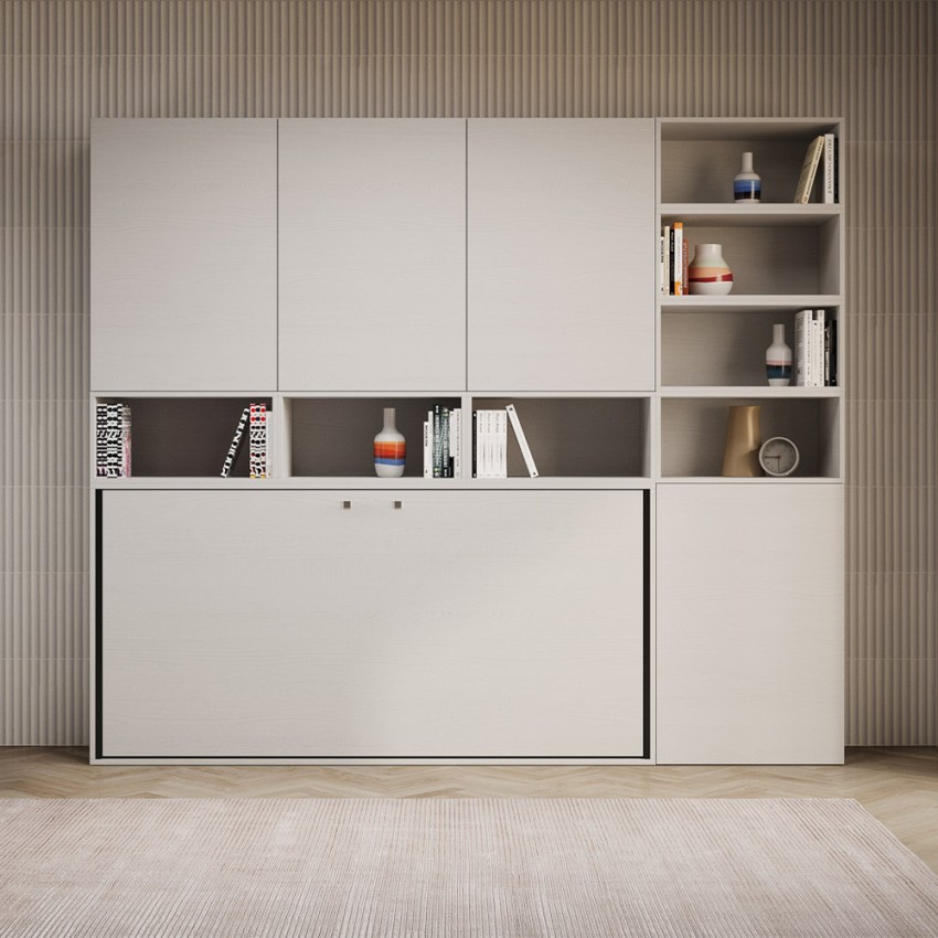 Kando E Itamoby Horizontal Murphy Bed with Storage and Bookshelf — 5