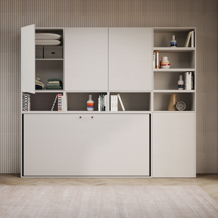 Kando E Itamoby Horizontal Murphy Bed with Storage and Bookshelf — 6