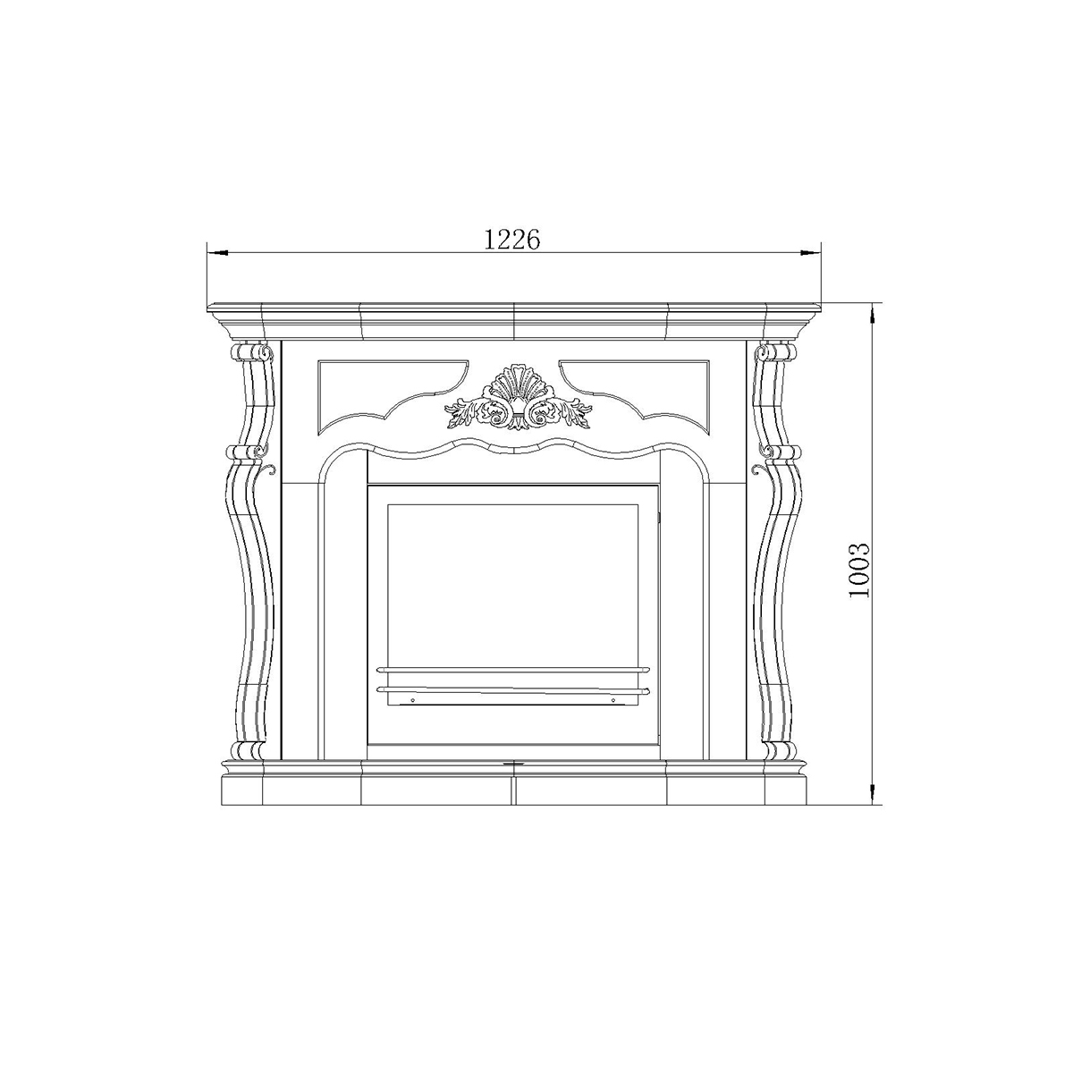 Divina Fire Parigi Freestanding Bioethanol Fireplace White Frame — 10