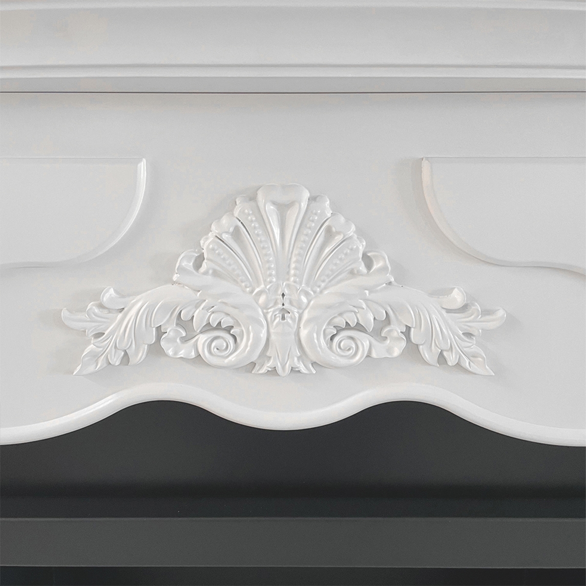 Divina Fire Parigi Freestanding Bioethanol Fireplace White Frame — 7