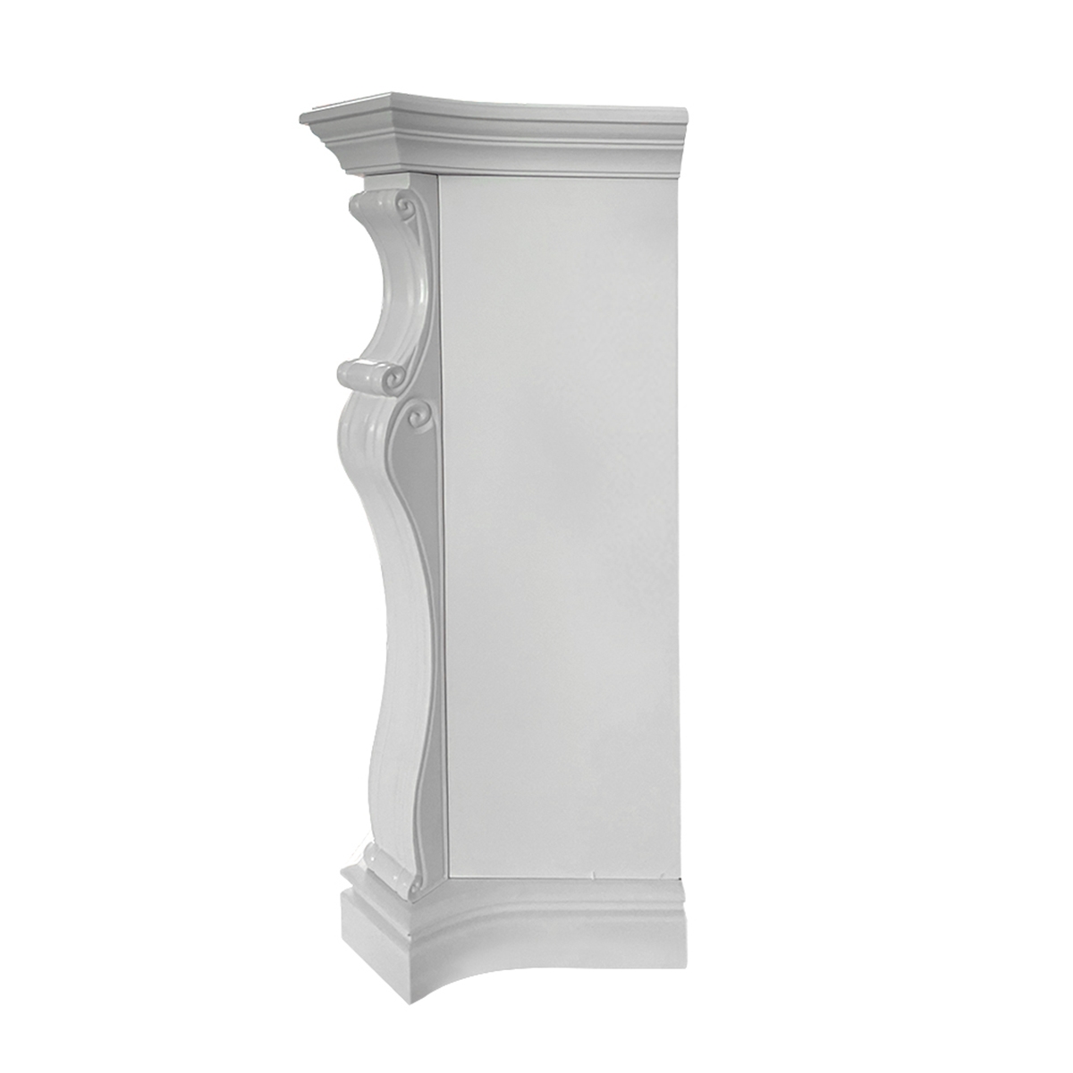 Divina Fire Parigi Freestanding Bioethanol Fireplace White Frame — 5