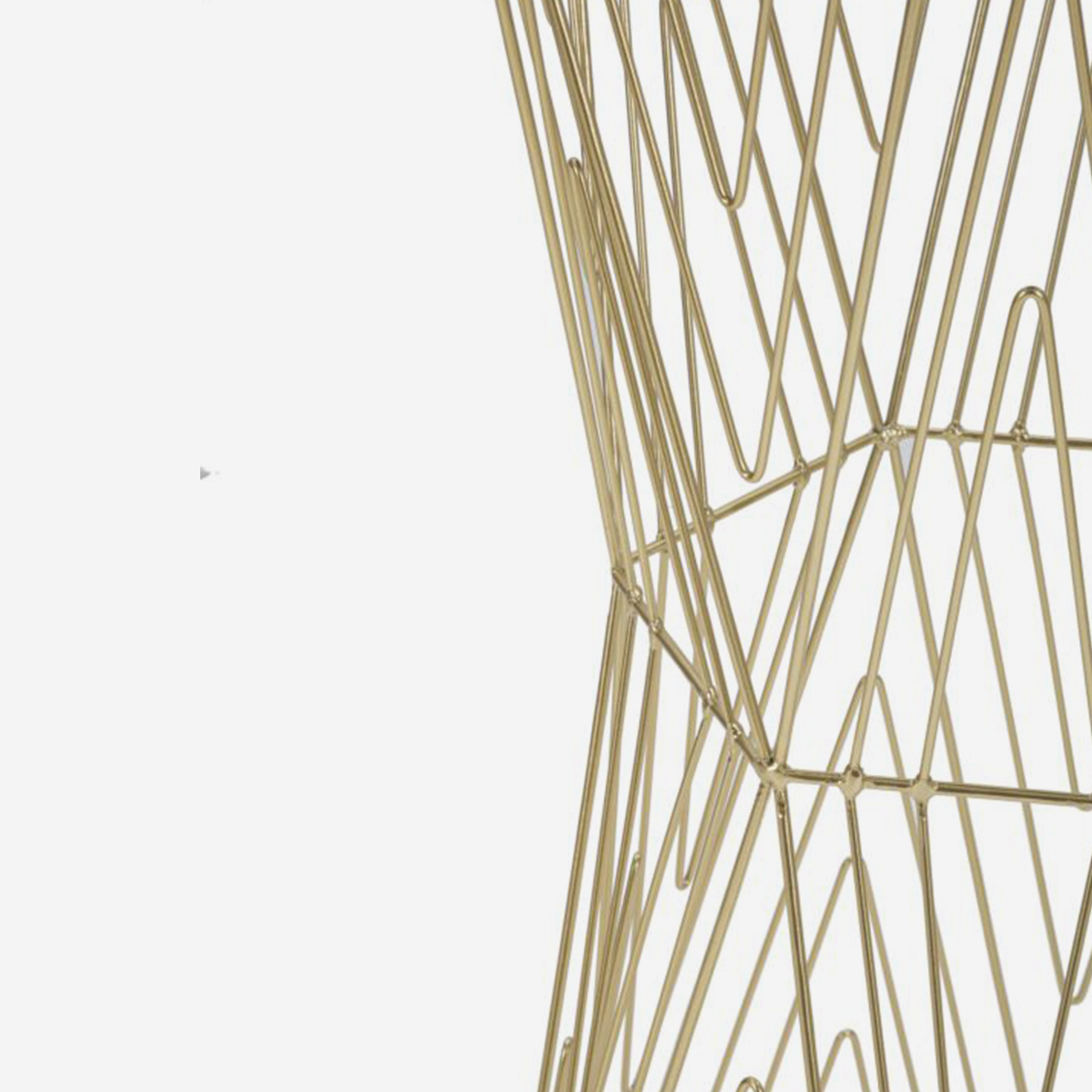 Lines 80 Hexagonal Side Table in Metal and Mirror Glass — 3