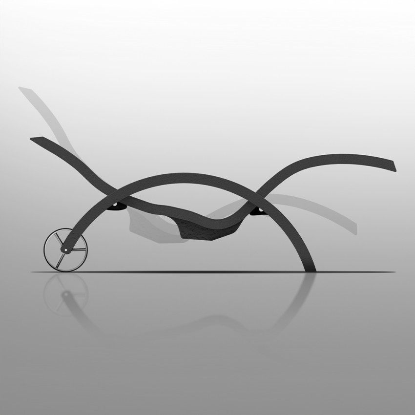 Arkema Design S910 base with wheels and armrests for Serendipity lounger — 7