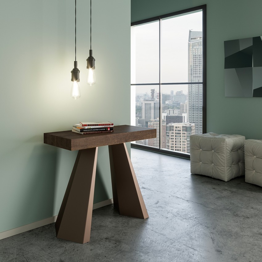 Extendable Console Table Walnut 90x40-196cm Diamante Small Itamoby — 2