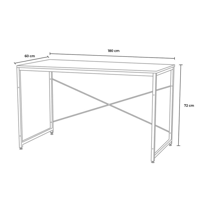Desk Scrivania Industriale 180x60 Wootop XL Wood Metal Office24 — 7