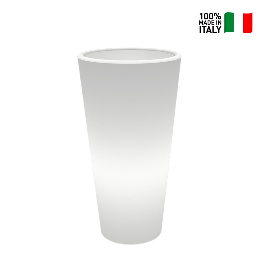 Illuminated Outdoor Planter Arkema Tondo Solar LED RGB h86 — 2