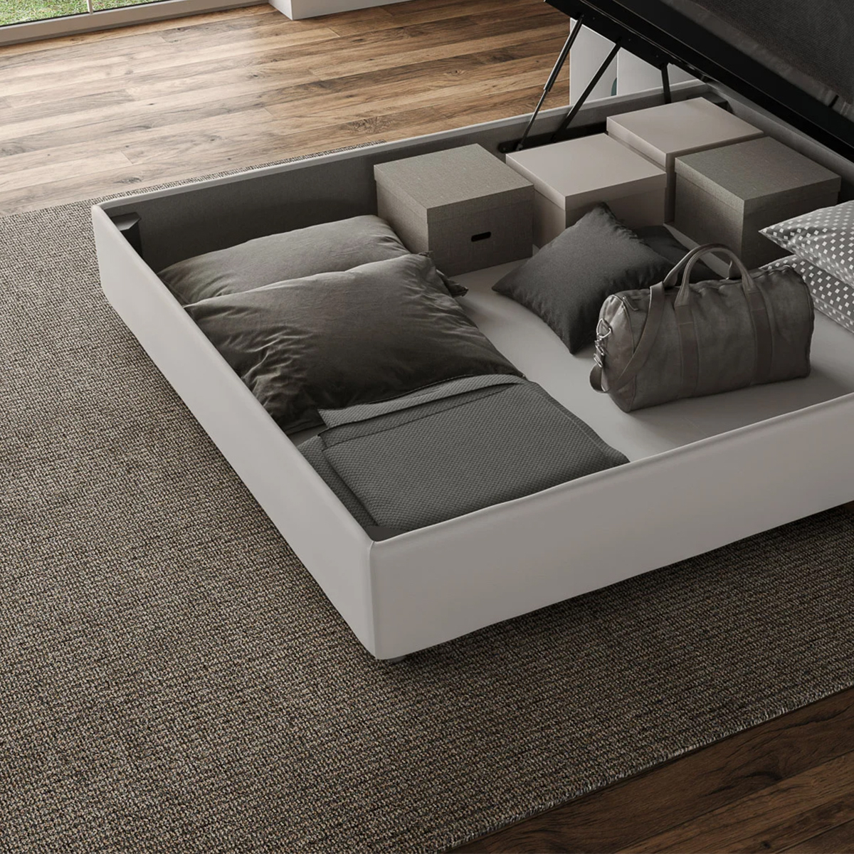 Focus M3 170x200 Double Storage Bed in Faux Leather — 5