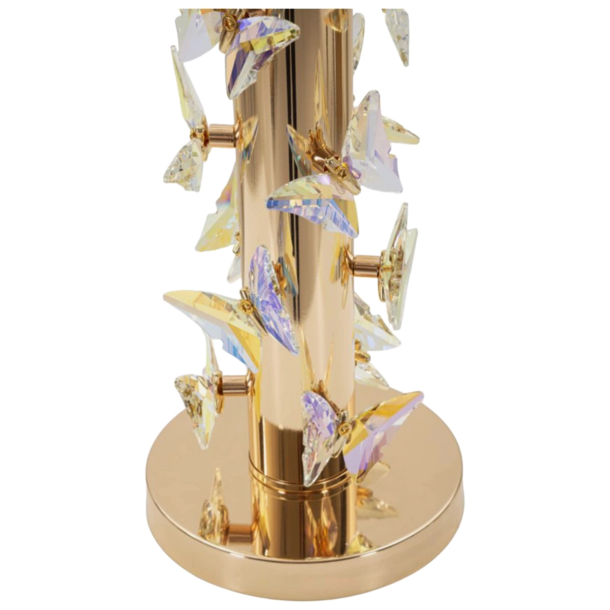 Butterfly decorative table lamp in metal and fabric — 5