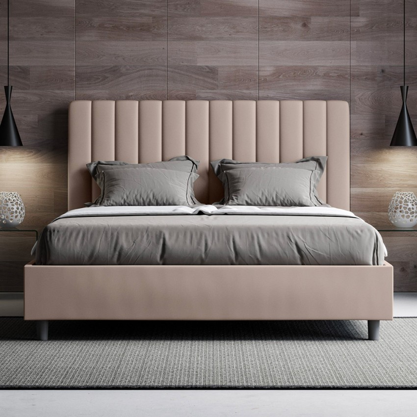 Agueda M1 160x200 Double Bed with Storage Faux Leather — 3
