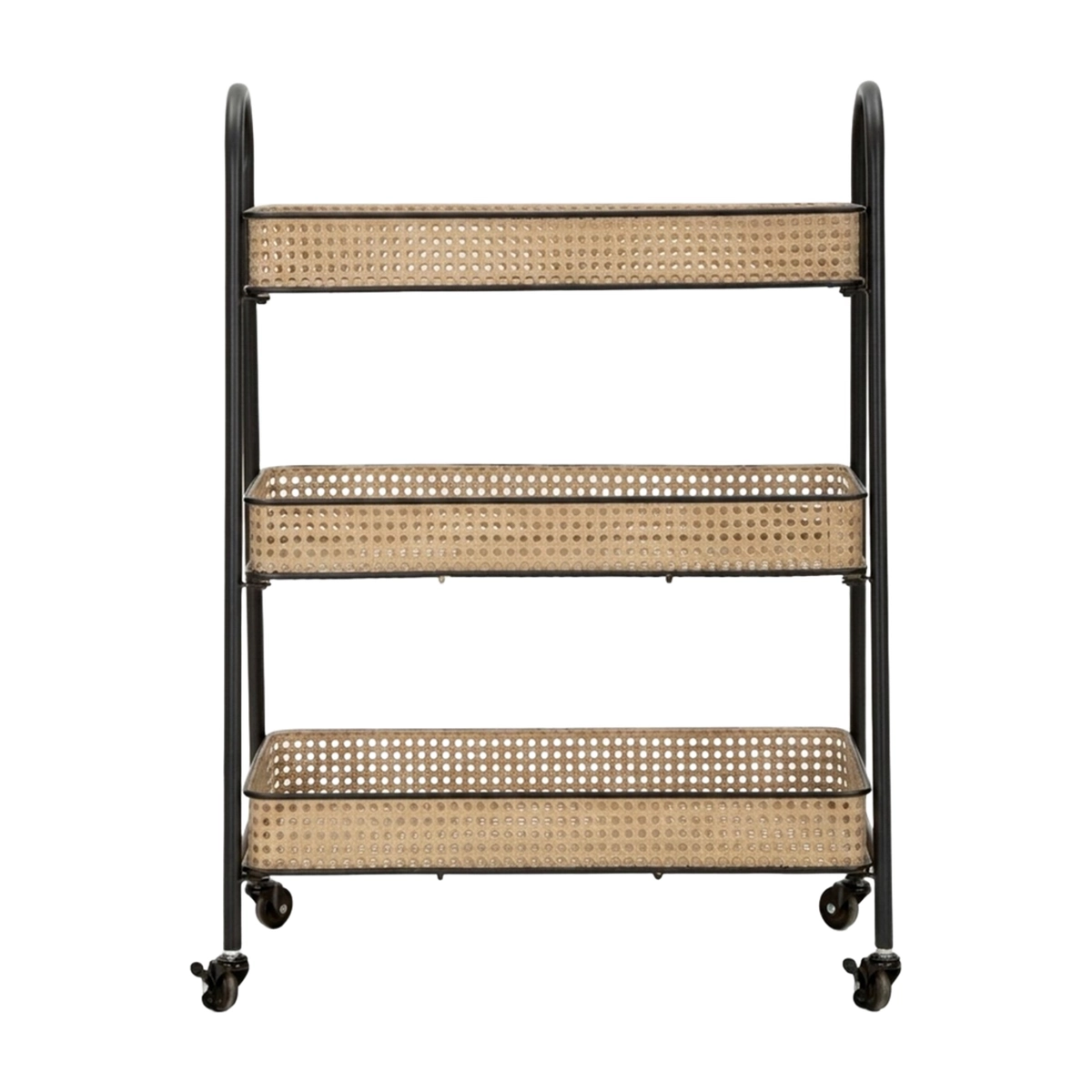 Fuji 3-Tier Metal Serving Trolley with Wheels — 4