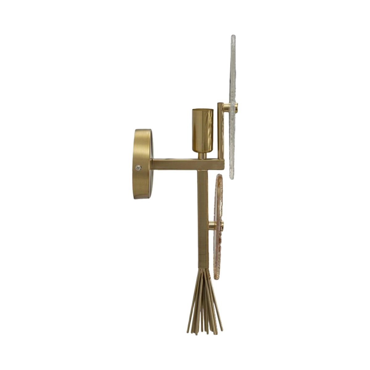 Sunrise Wall Lamp in Iron and Textured Vetro Mauro Ferretti — 4
