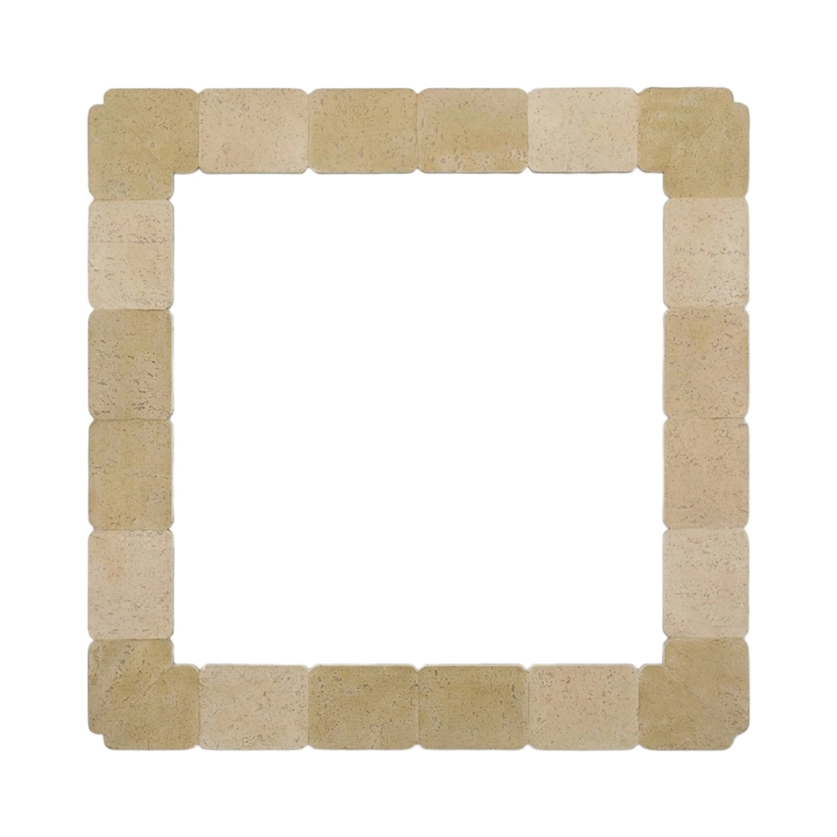 Square Wall Mirror with Stone Effect 90x90 cm Stone Mosaic — 3