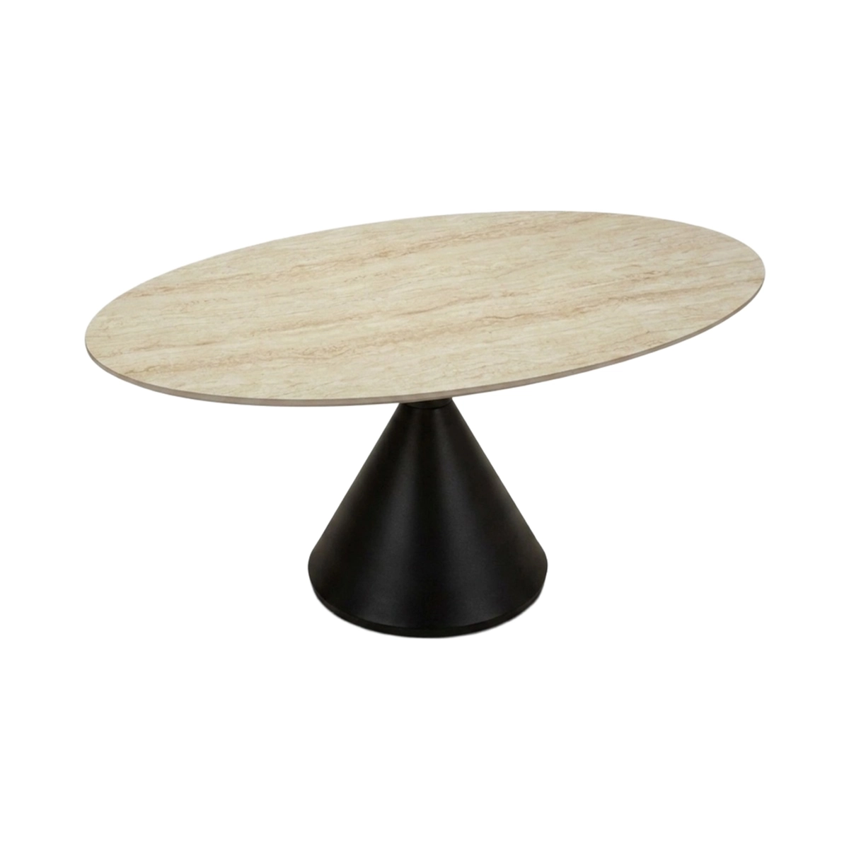 Oval Dining Table 180x90 cm in MDF and Iron Space — 4