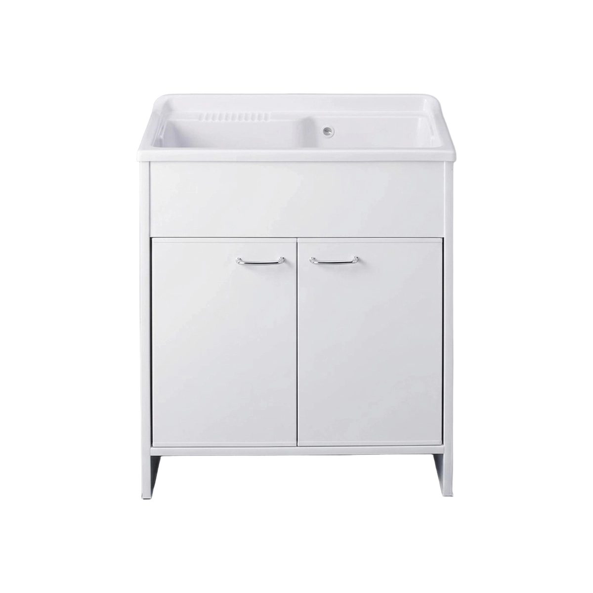 Indoor Outdoor 2-Door Laundry Cabinet with Sink 80x50 cm — 1