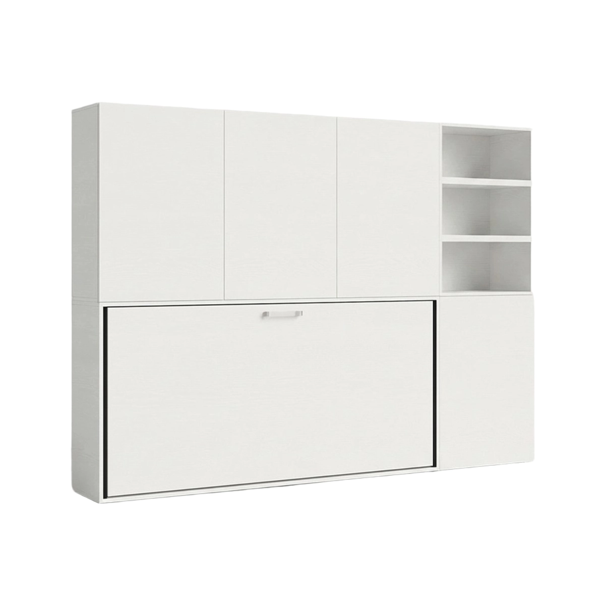Kando F Horizontal Foldaway Single Wall Bed with Bookcase — 7