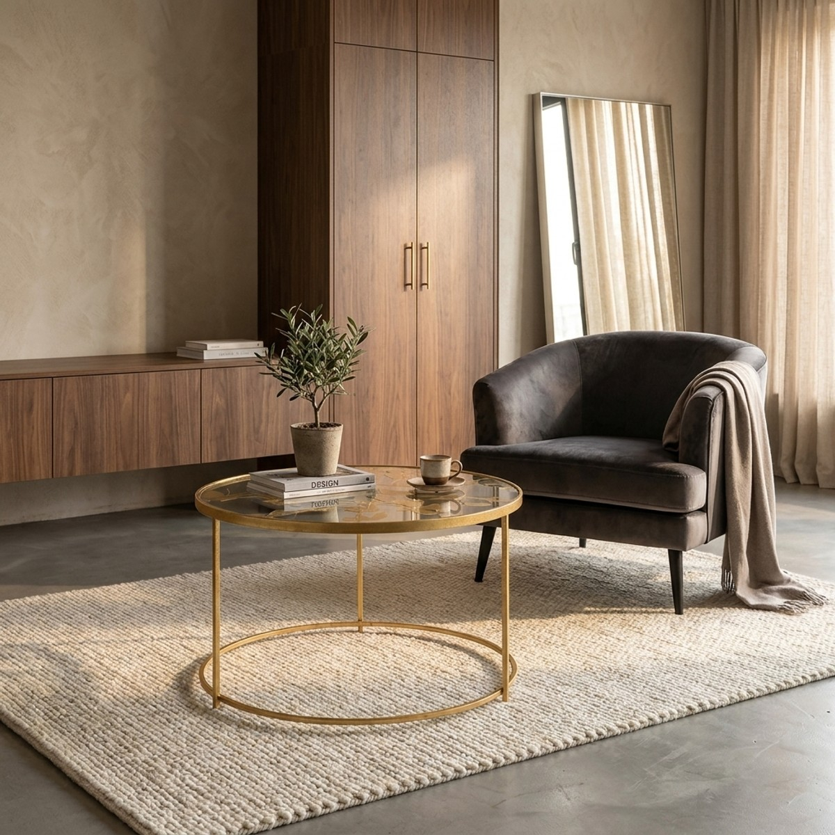 Butterflies Round Coffee Table in Metal and Vetro — 2