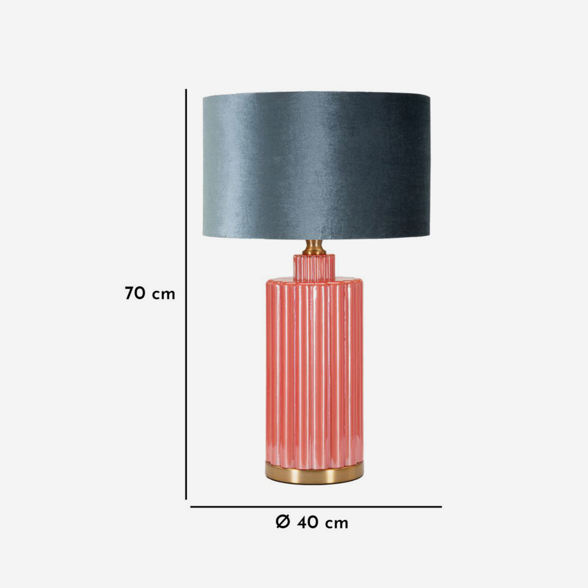 Helene Tower Glass and Fabric Table Lamp — 4