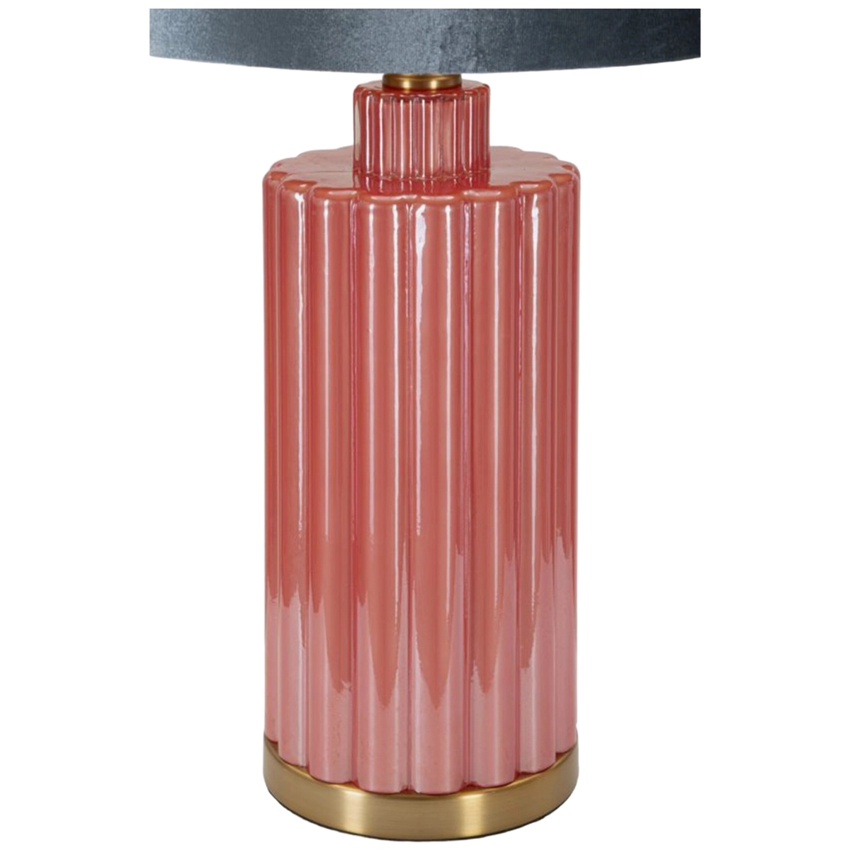 Helene Tower Glass and Fabric Table Lamp — 5