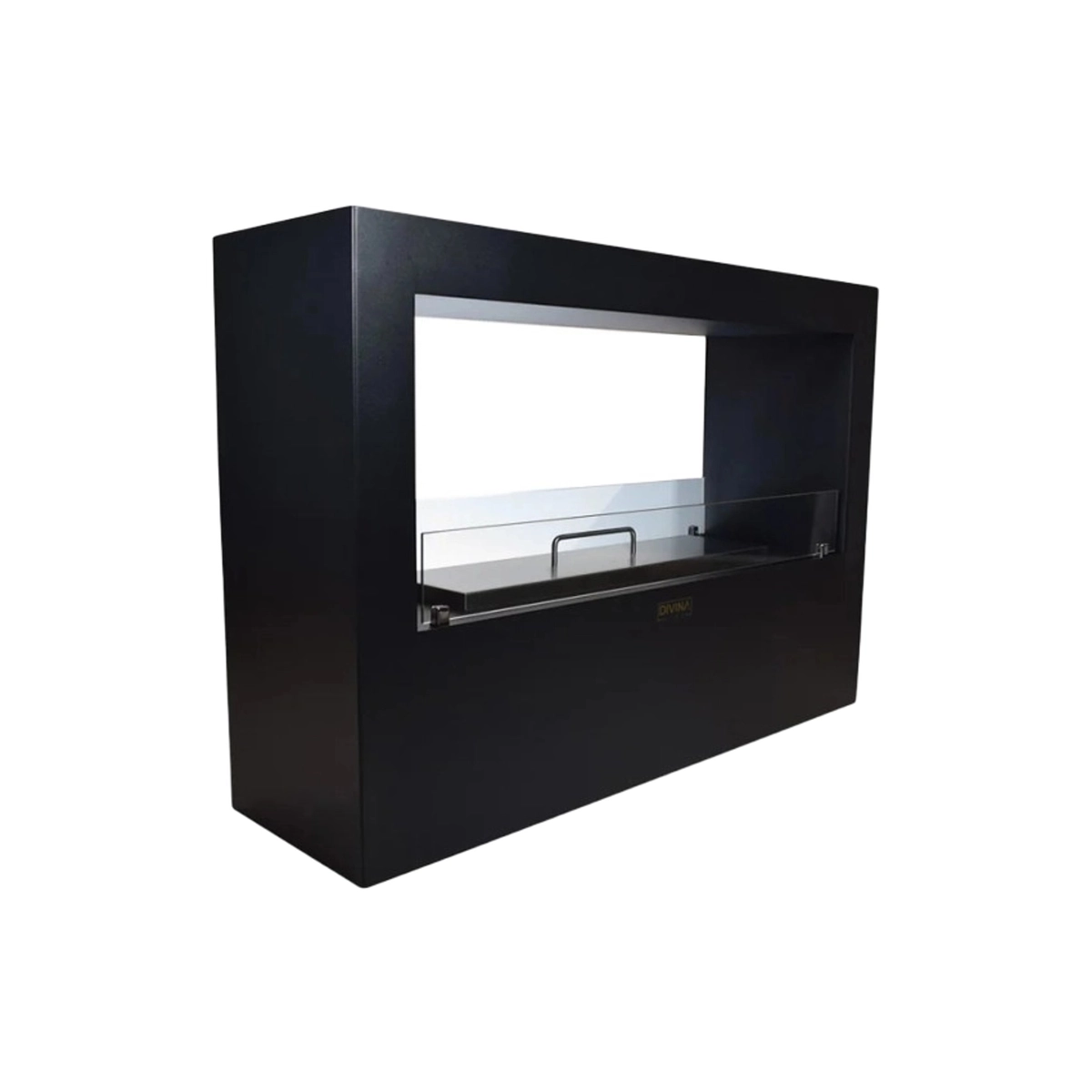 Modern Freestanding Bioethanol Fireplace 100x30x70cm Divina Fire Giotto S — 1