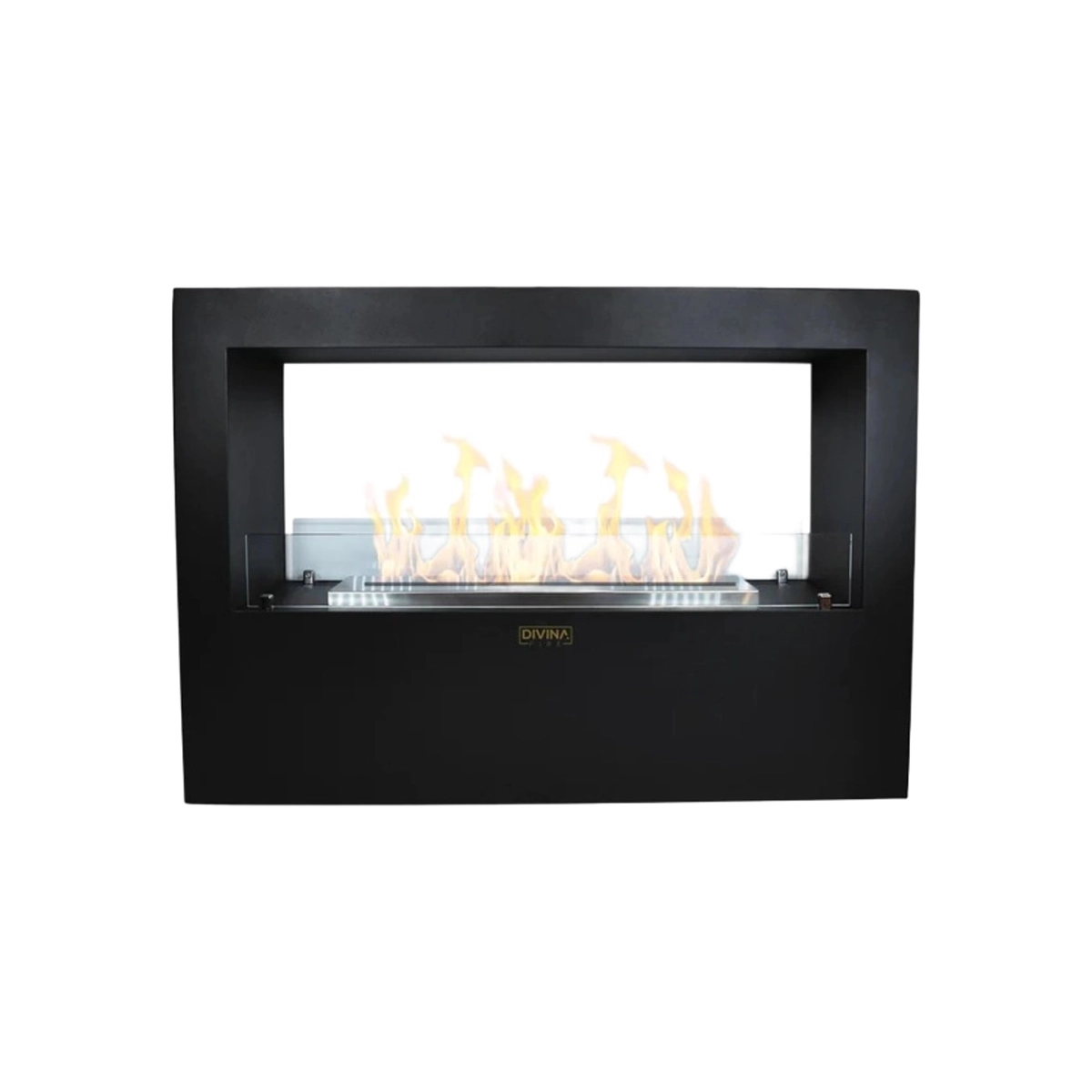 Modern Freestanding Bioethanol Fireplace 100x30x70cm Divina Fire Giotto S — 5