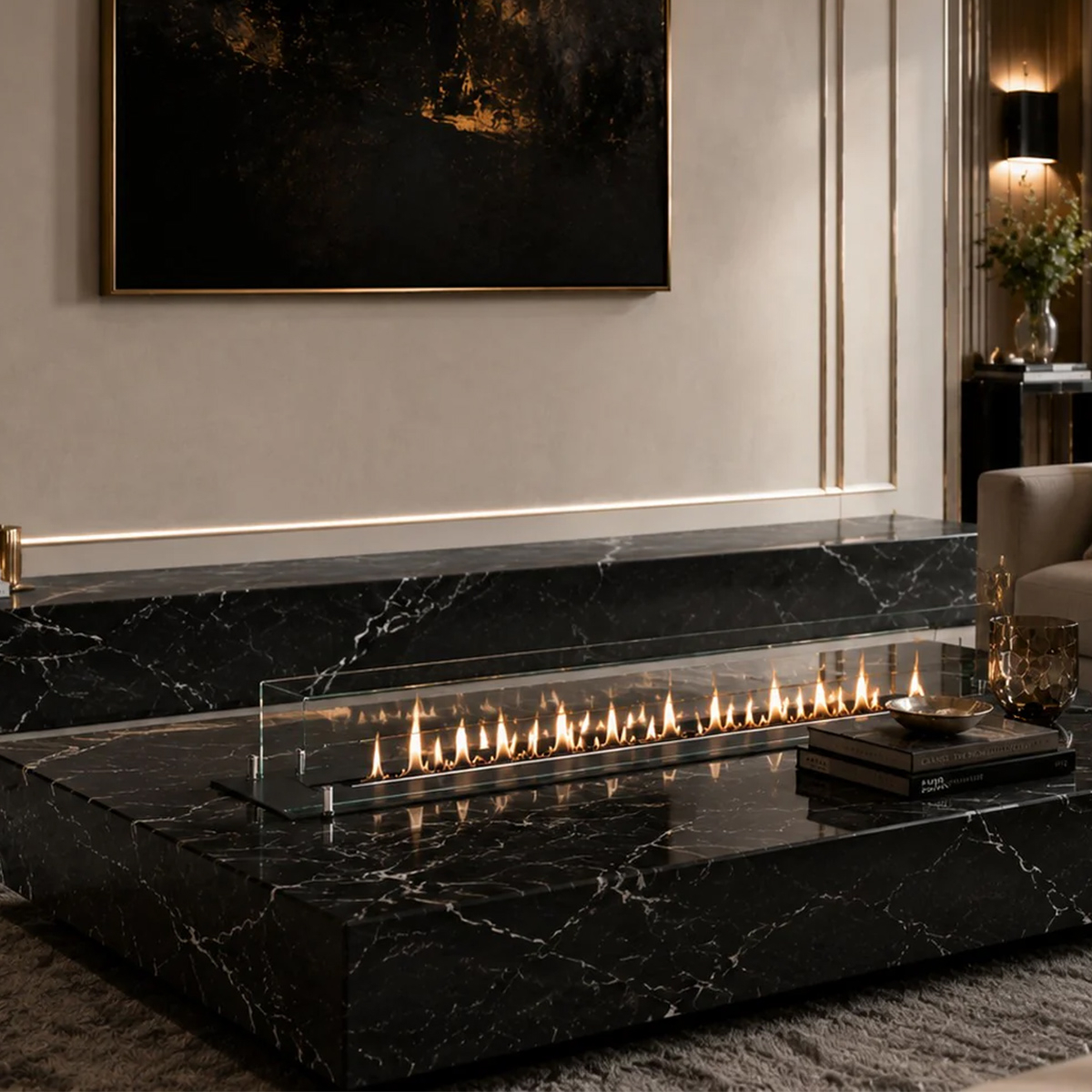 Divina Fire DF1200VBLACK Built-in Bioethanol Fireplace Burner — 2