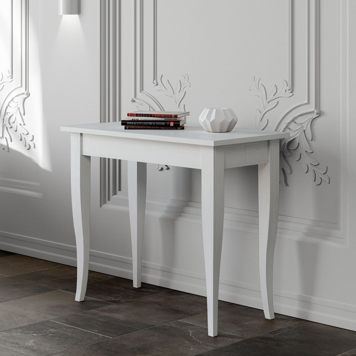 Sciabola Classic Extendable Console Table White Ash 14 Seater 90x48-308 — 3