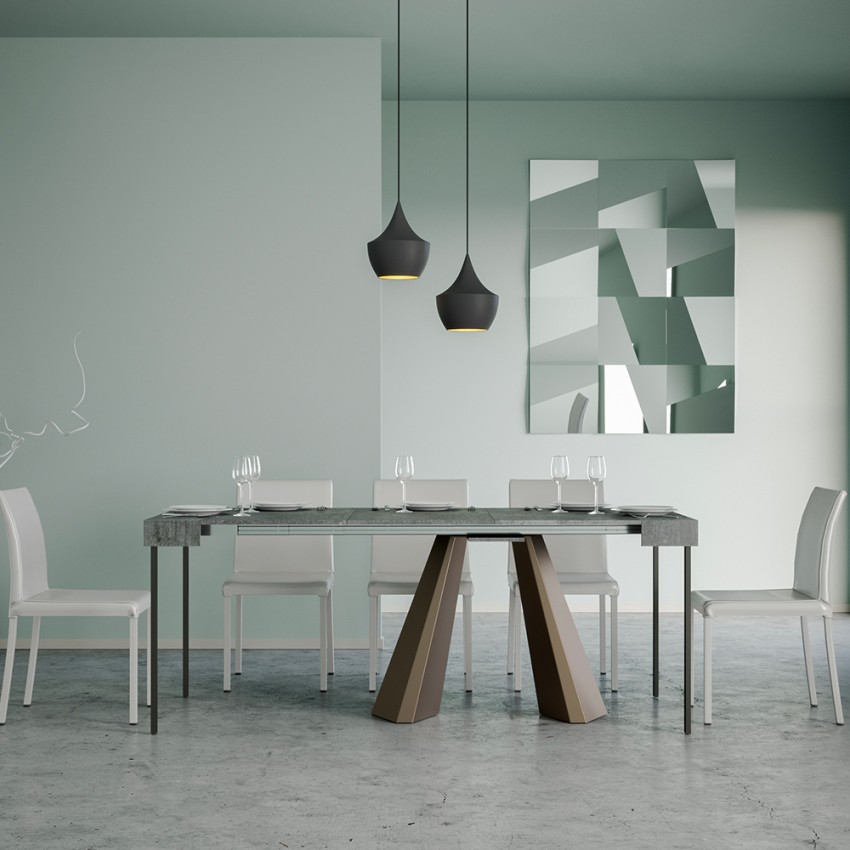 Extendable console table 90x40-196cm grey Itamoby Diamante Small Concrete — 3