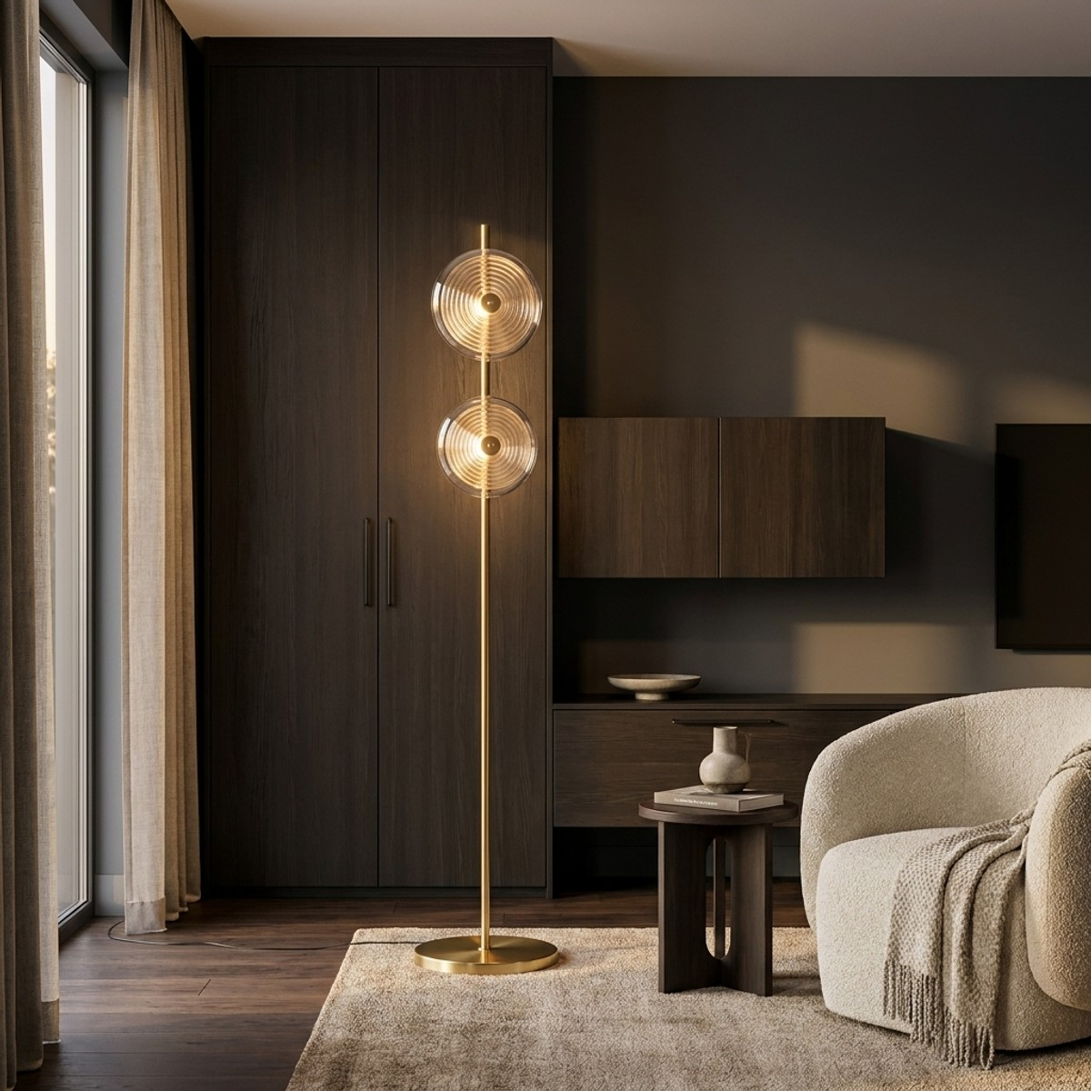 Mauro Ferretti Venice 2 Light Floor Lamp in Iron and Vetro — 2