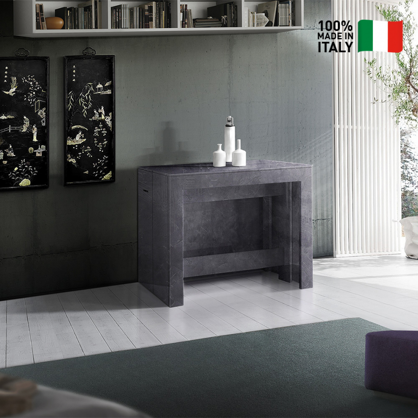 Pratika Extendable Black Dining Table Console 90x51-300cm — 3