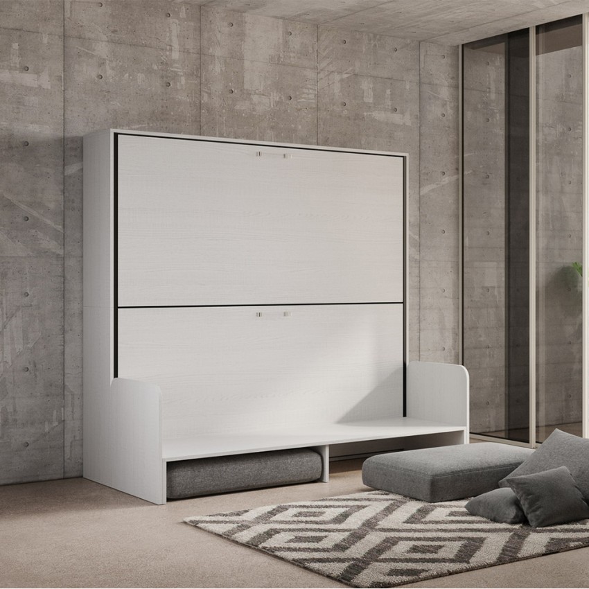 White Murphy Bunk Bed with Sofa Kando Sofà Itamoby — 6