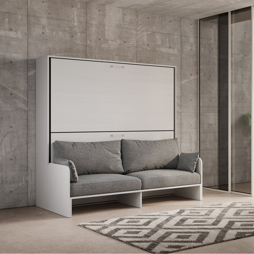 White Murphy Bunk Bed with Sofa Kando Sofà Itamoby — 2