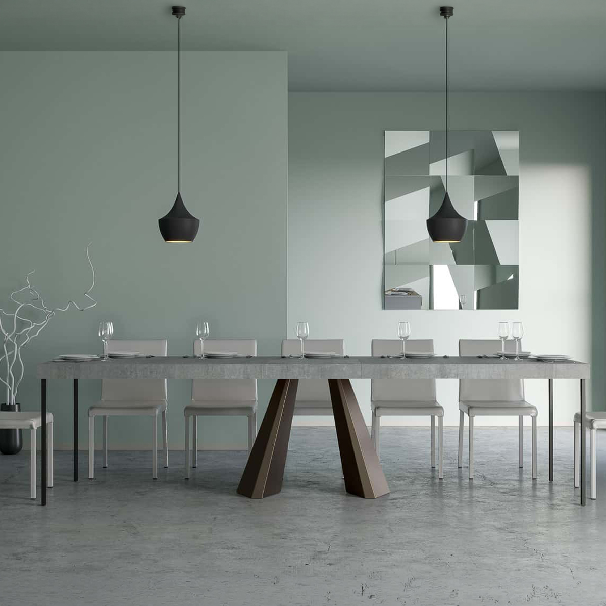 Extendable console table 90x40-300cm Diamante Premium Itamoby — 4