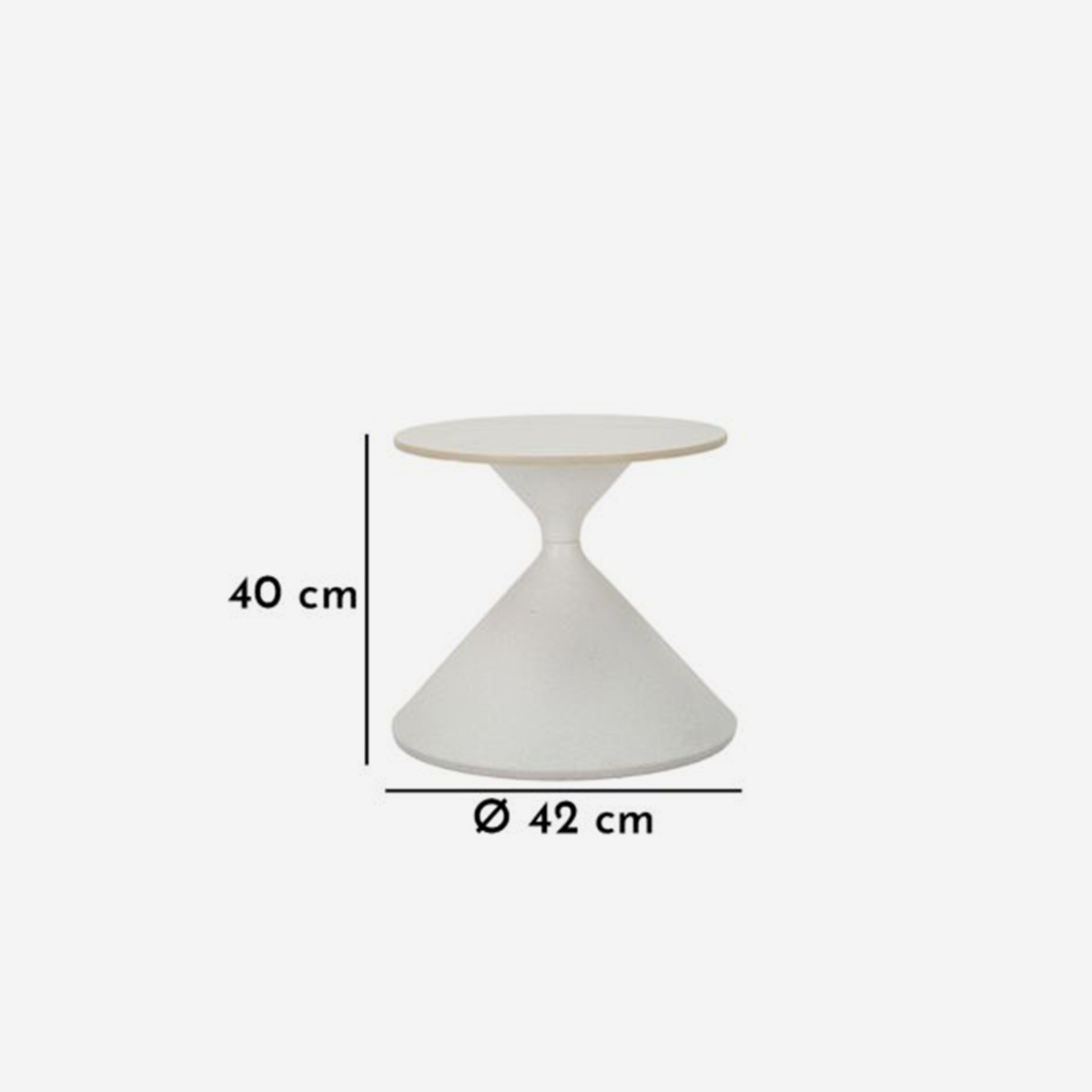 White Round Coffee Table in Iron and Ceramic — 4