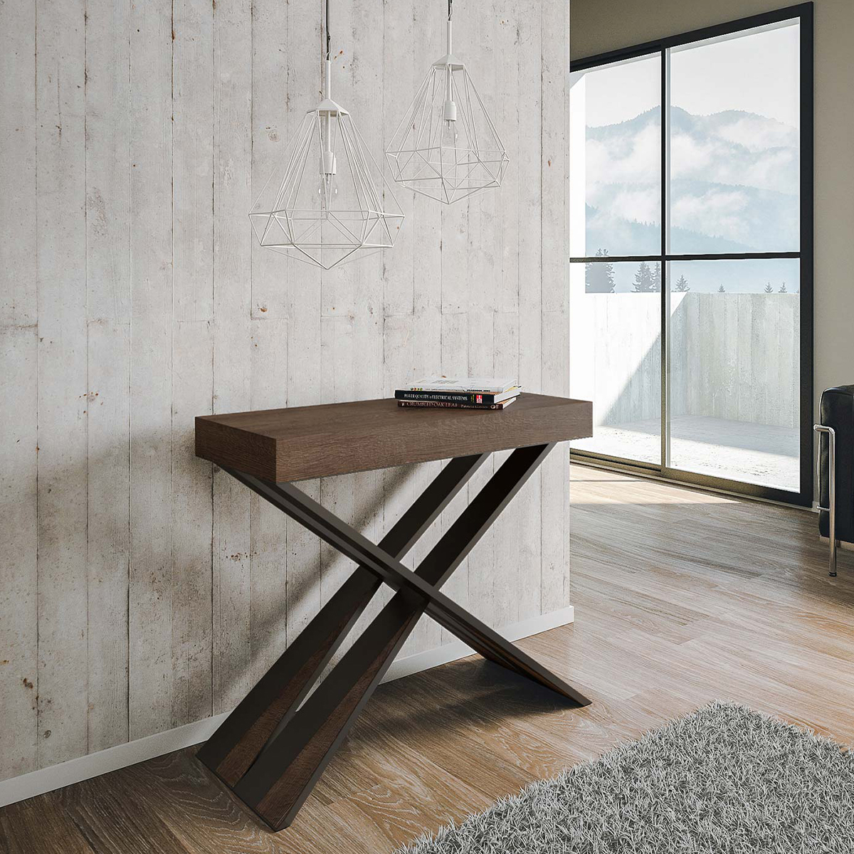 Diago Premium extendable console table walnut 90x40-300cm Itamoby — 2