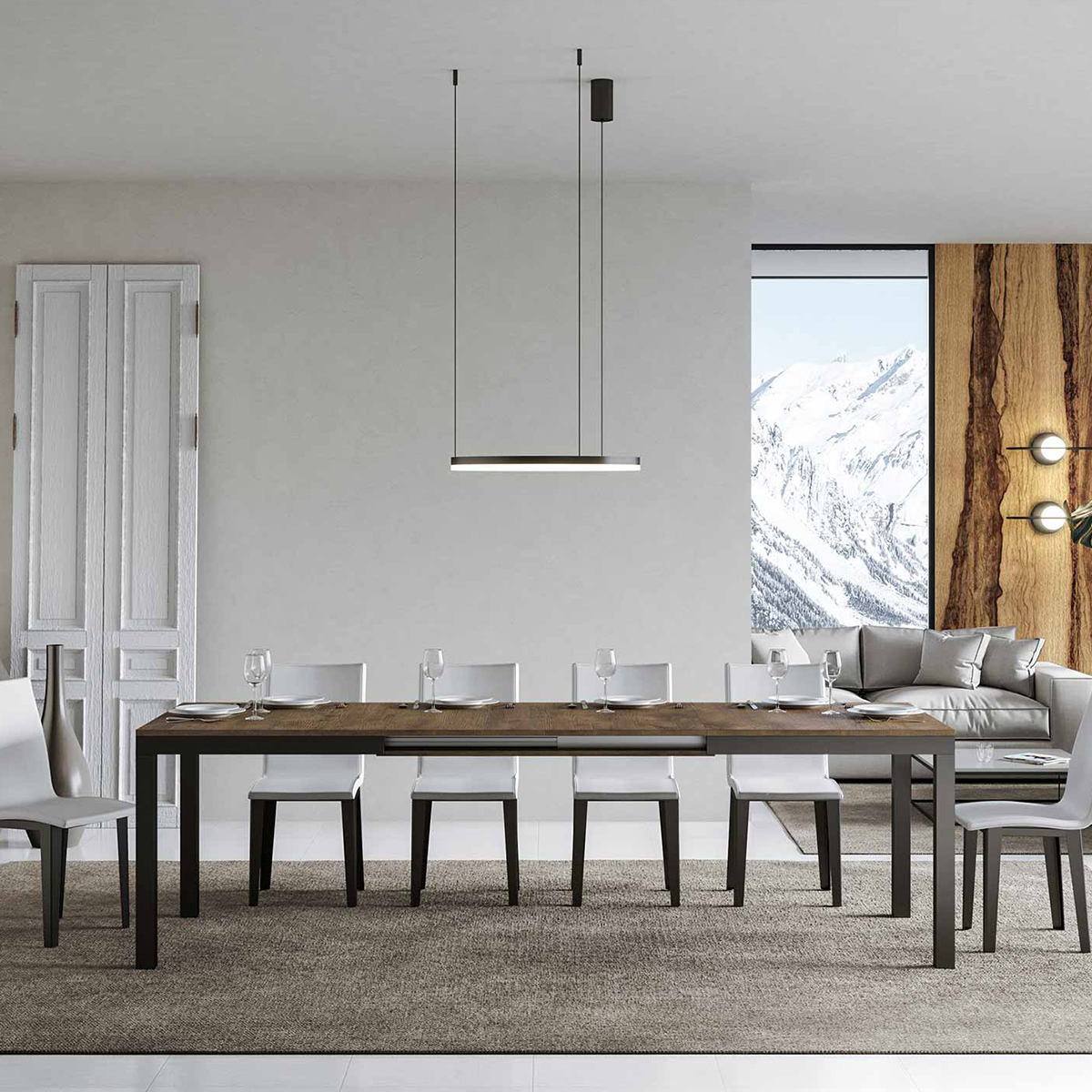 Everyday Evolution Industrial Extendable Table Wood and Iron 90x180-440 cm — 3
