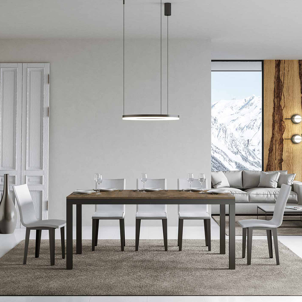 Everyday Evolution Industrial Extendable Table Wood and Iron 90x180-440 cm — 2