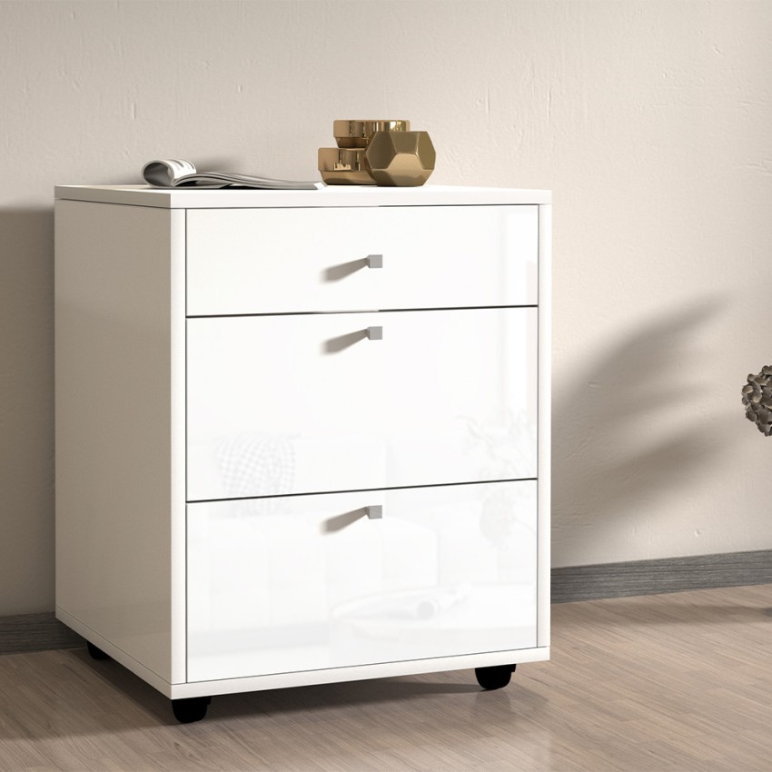 Paul 3 Drawer Under Desk Mobile Pedestal Cabinet 47x45x61 cm Web Furniture — 2