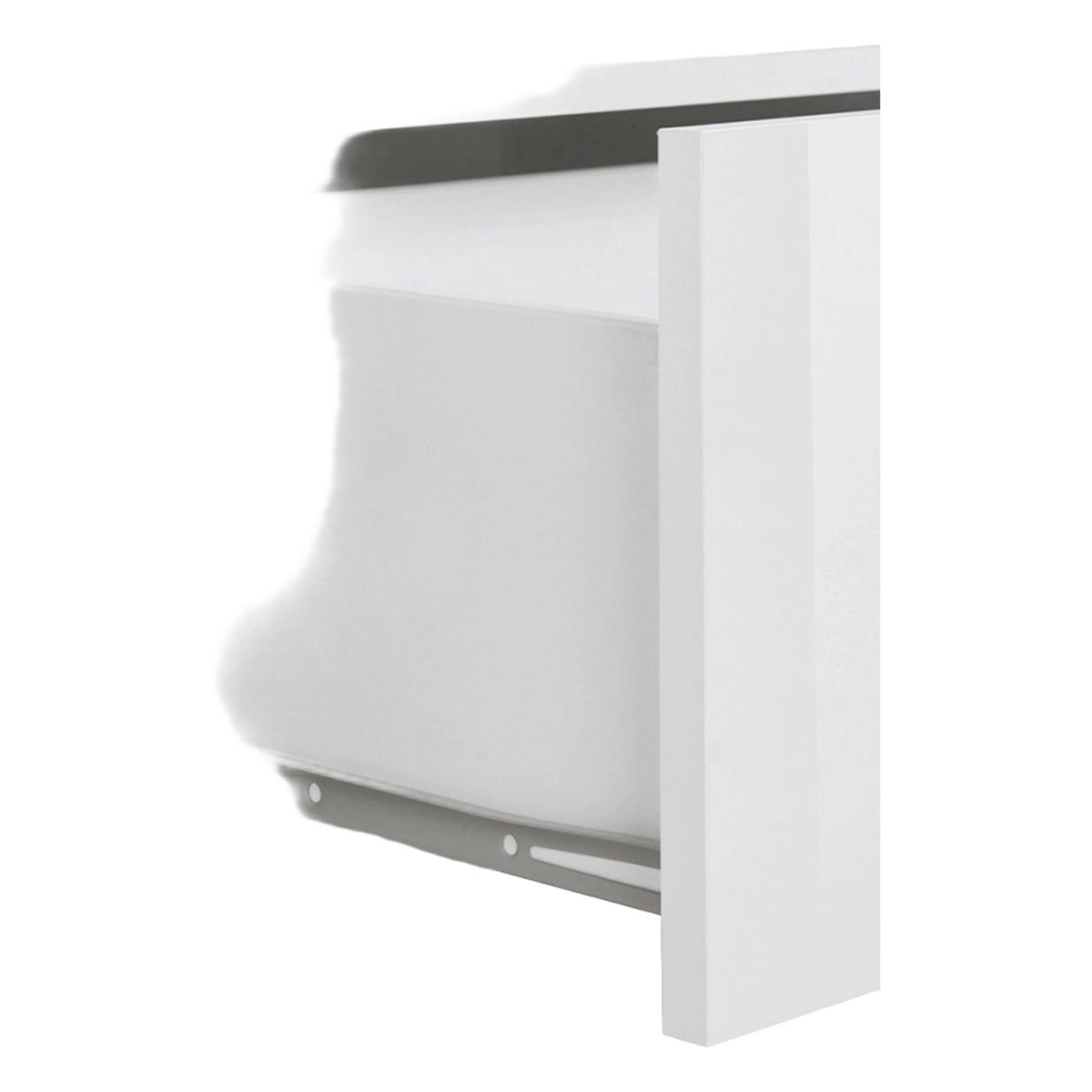 Modern TV stand unit 260x43cm glossy white for living room More — 9