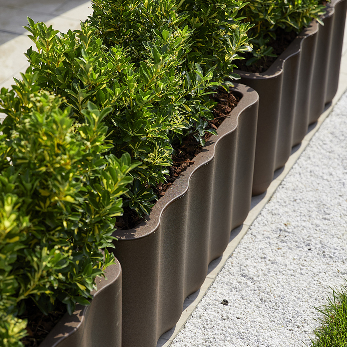 Tall Rectangular Outdoor Planter Made in Italy Nebula 90 LYXO — 2