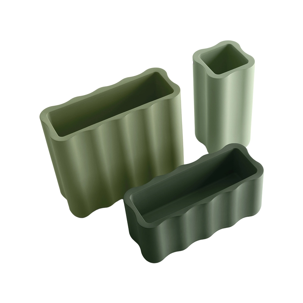 Tall Rectangular Outdoor Planter Made in Italy Nebula 90 LYXO — 4
