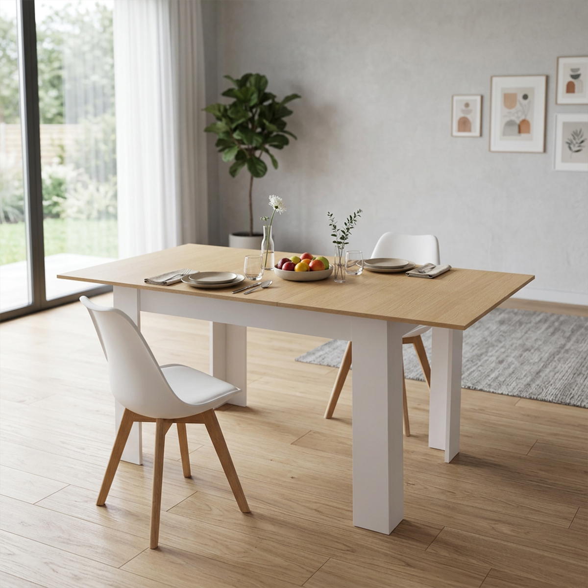 Archibald Cosma Modern Wooden Extendable Dining Table — 3
