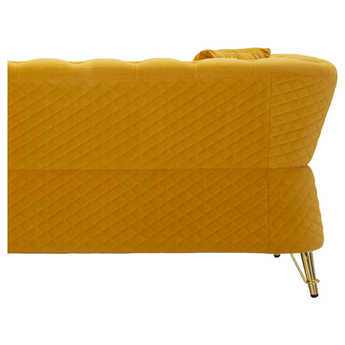 Emy 2-Seater Tufted Velvet Sofa with Cushions — 5