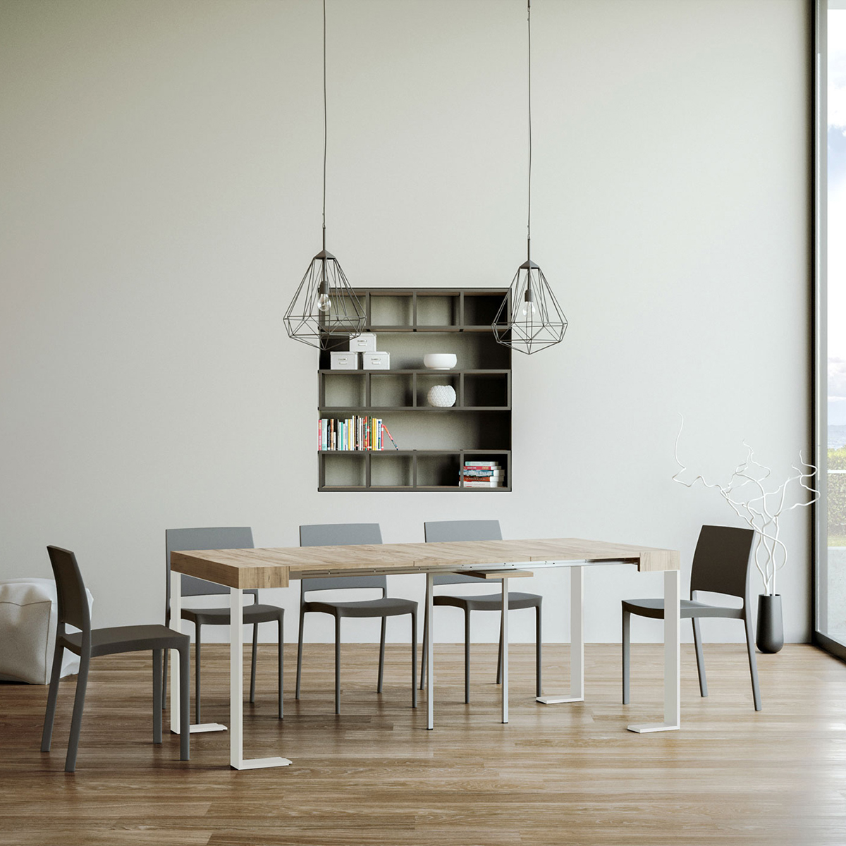 Tecno Extendable Console Table up to 14 Seats 90x40-300 — 3
