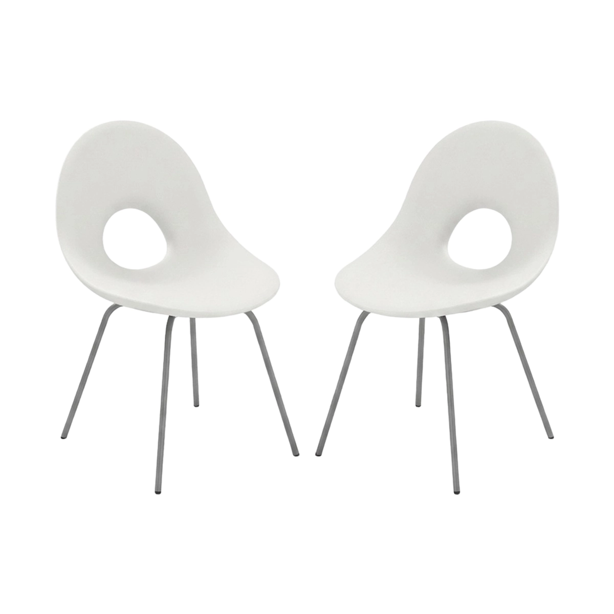 LYXO Candy set of 2 modern polyethylene and iron chairs — 1