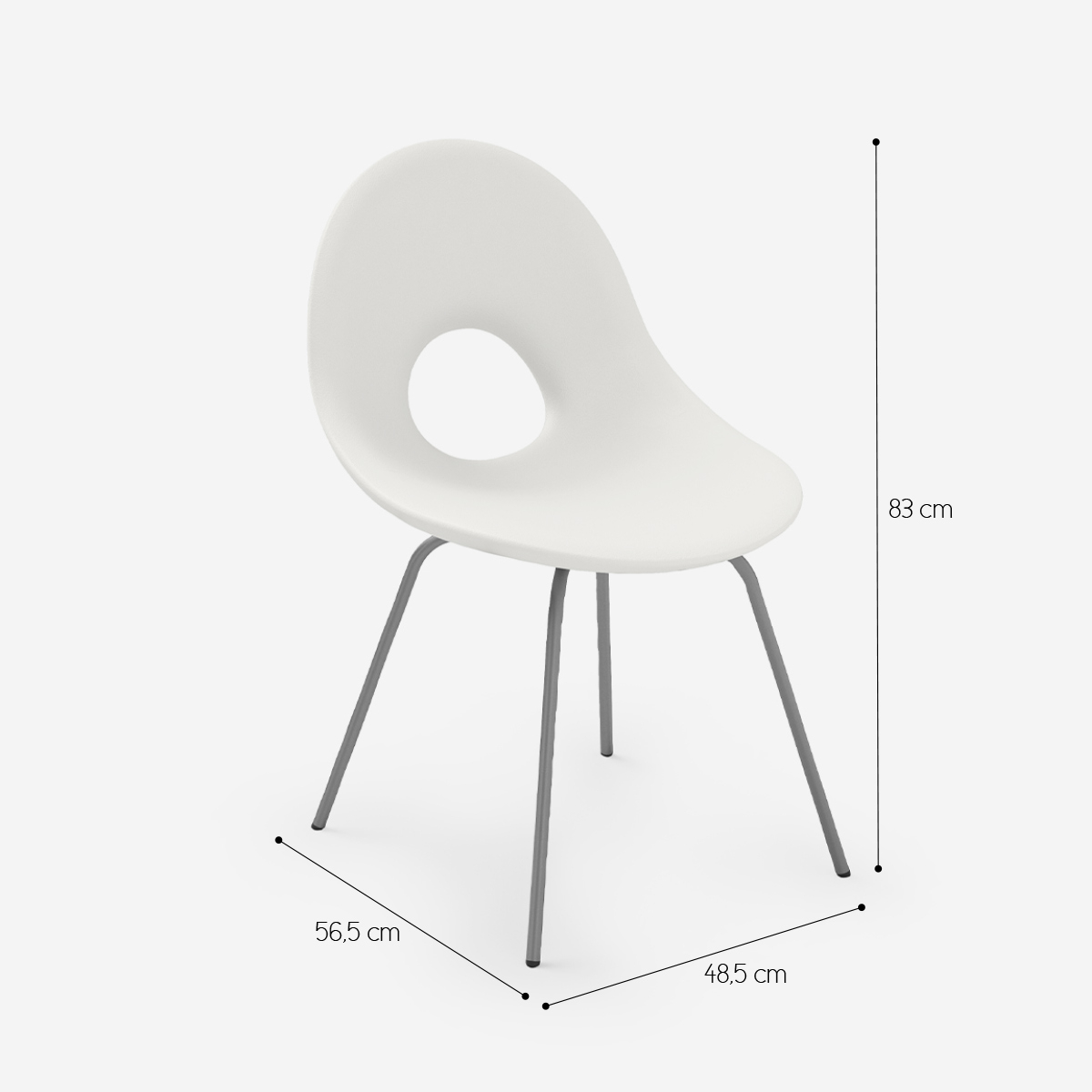 LYXO Candy set of 2 modern polyethylene and iron chairs — 5