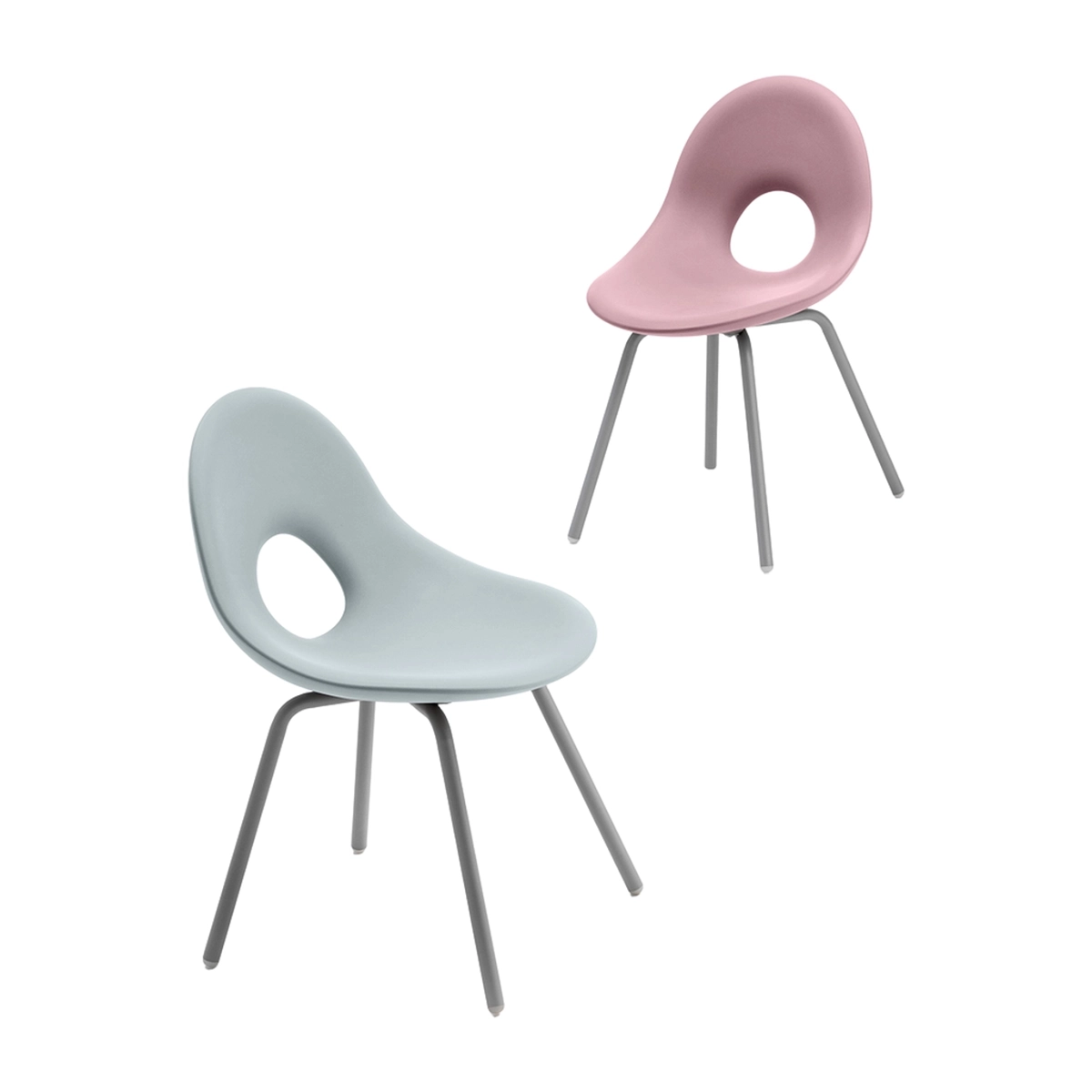 LYXO Candy set of 2 modern polyethylene and iron chairs — 4