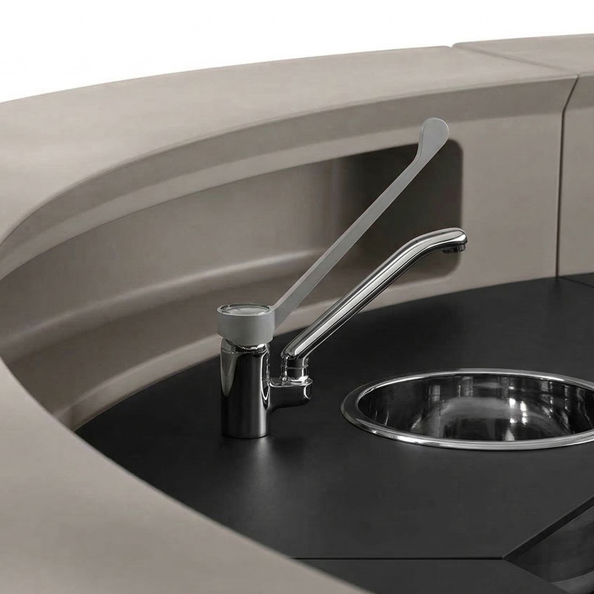 Hangar60 Anthracite Professional Bar Counter with Integrated Sink Kit — 3