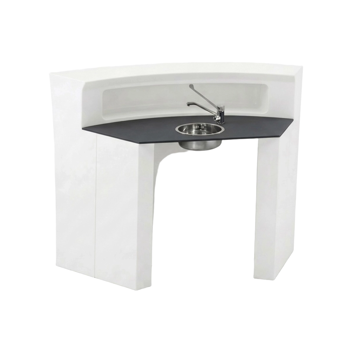 Hangar60 Anthracite Professional Bar Counter with Integrated Sink Kit — 1