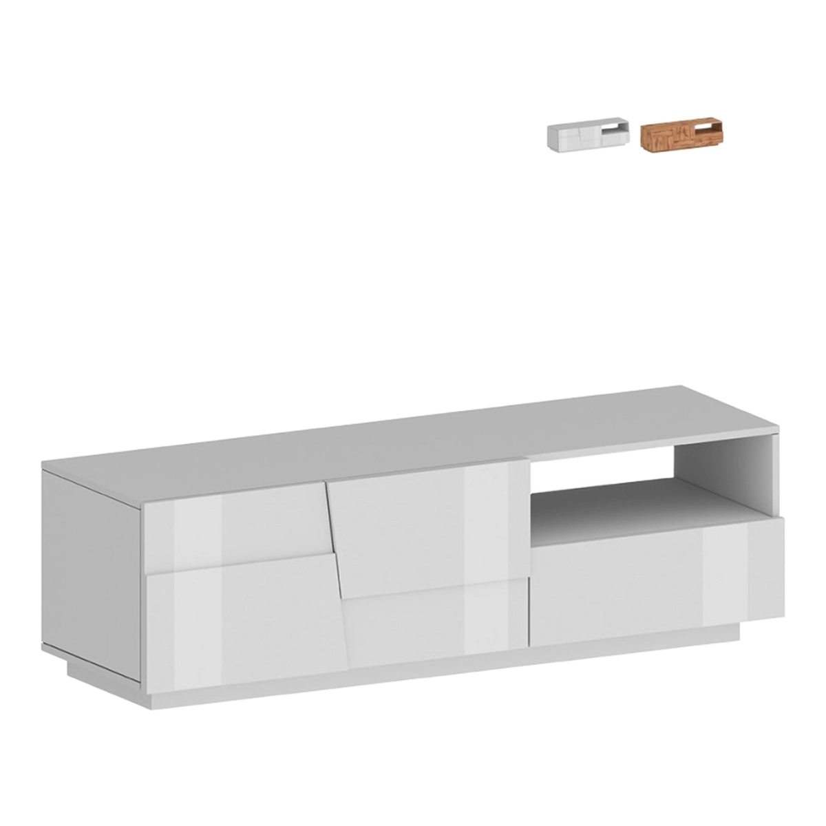 Modern Living Room TV Stand 2 Doors 150x44x46cm Trevis — 1